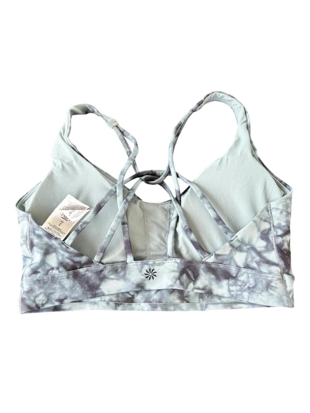 ATHLETA solace printed cross back sports athletic bra size small New - Picture 2 of 4